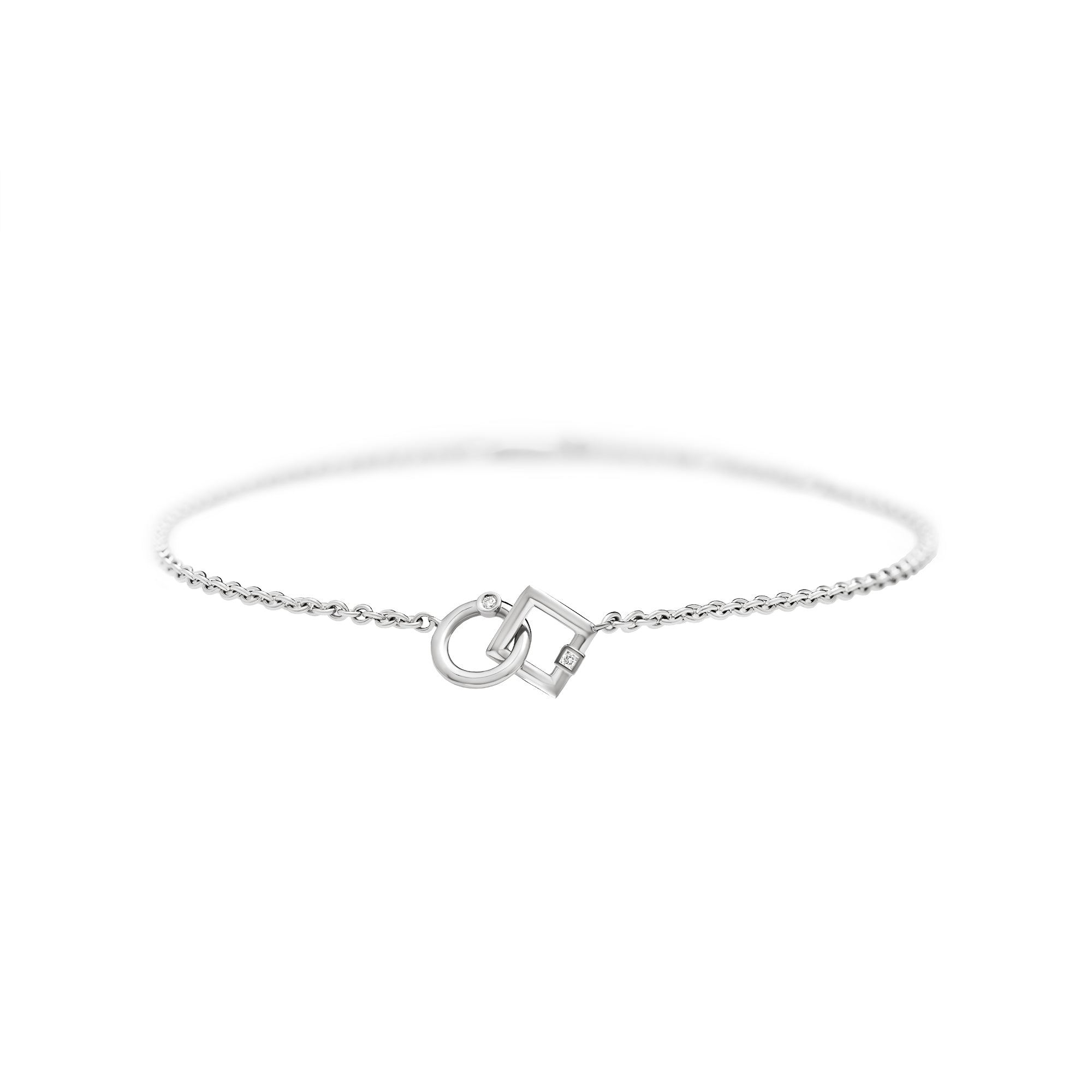 Bracelet Inséparables en or sur chaîne