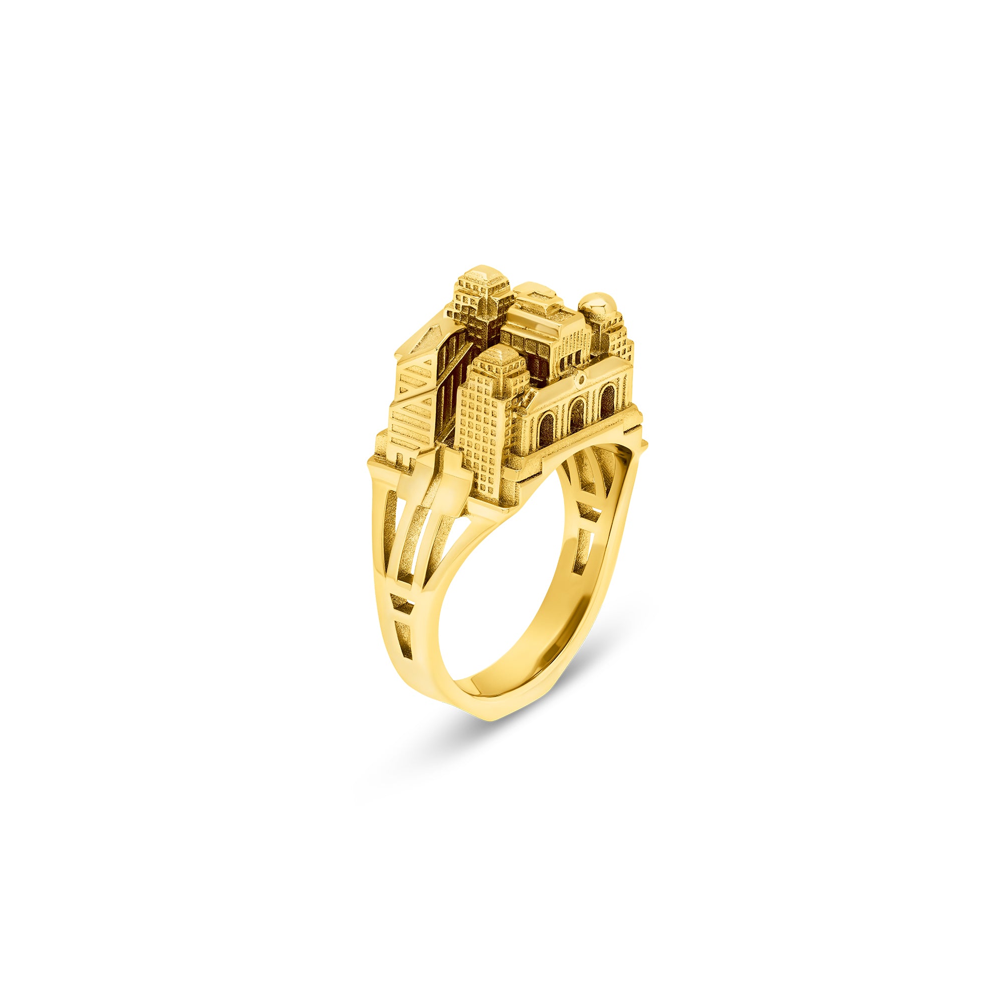 Bague architecture New York en or