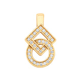 Pendentif Inséparables small en or et pavage diamants