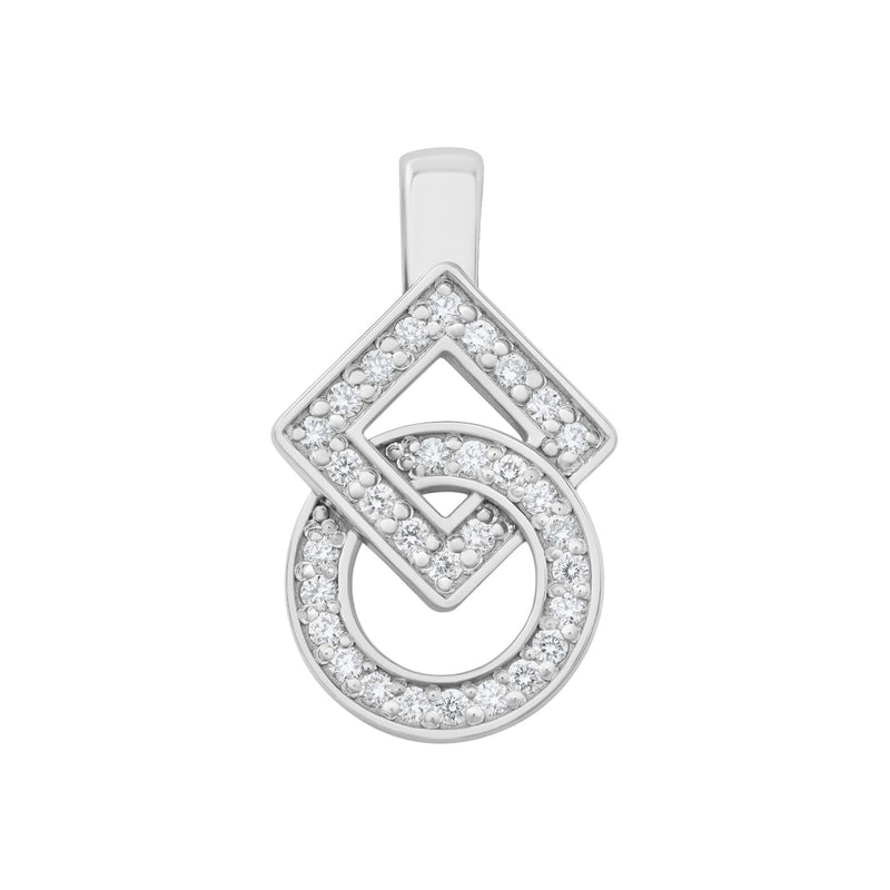 Pendentif Inséparables small en or et pavage diamants
