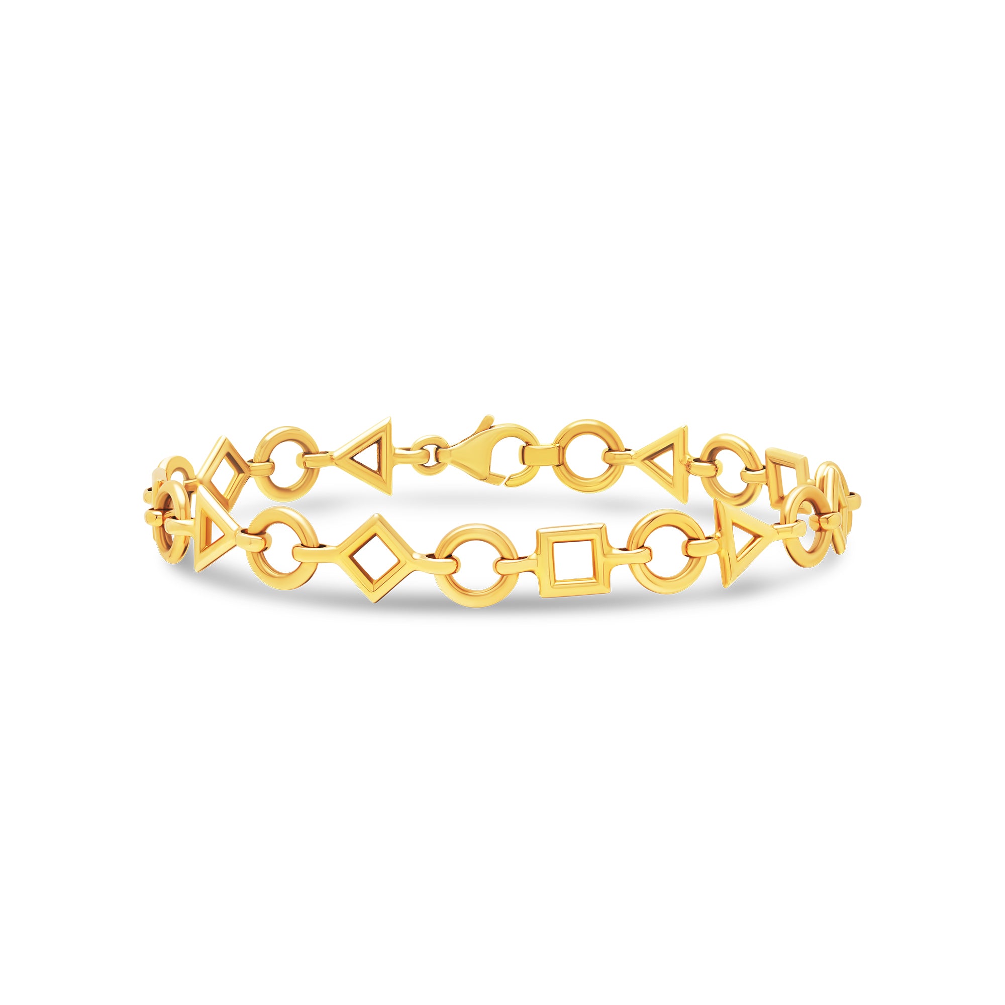 Bracelet chaîne en or Trilogie