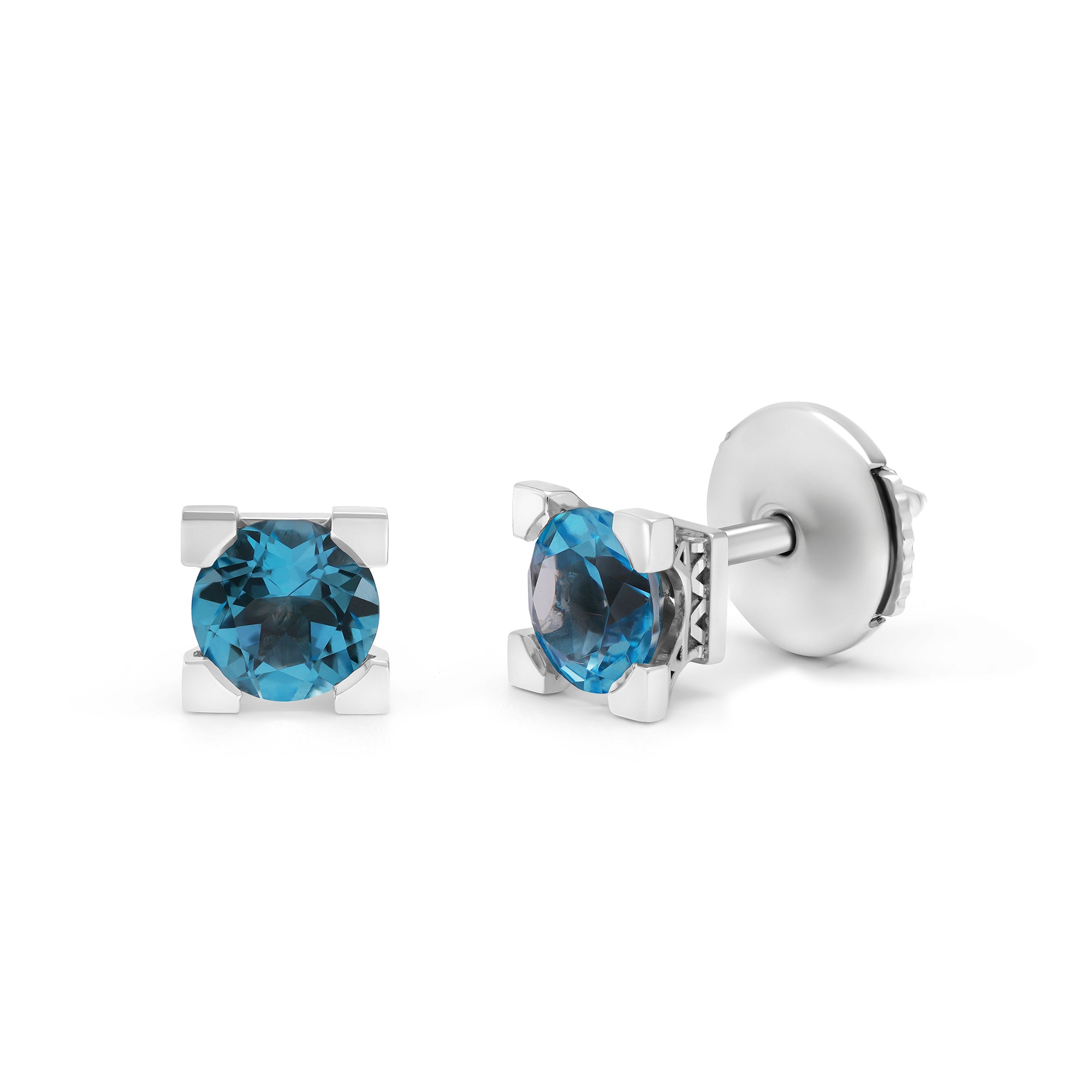 Boucles d'oreilles French Kiss en or et topaze