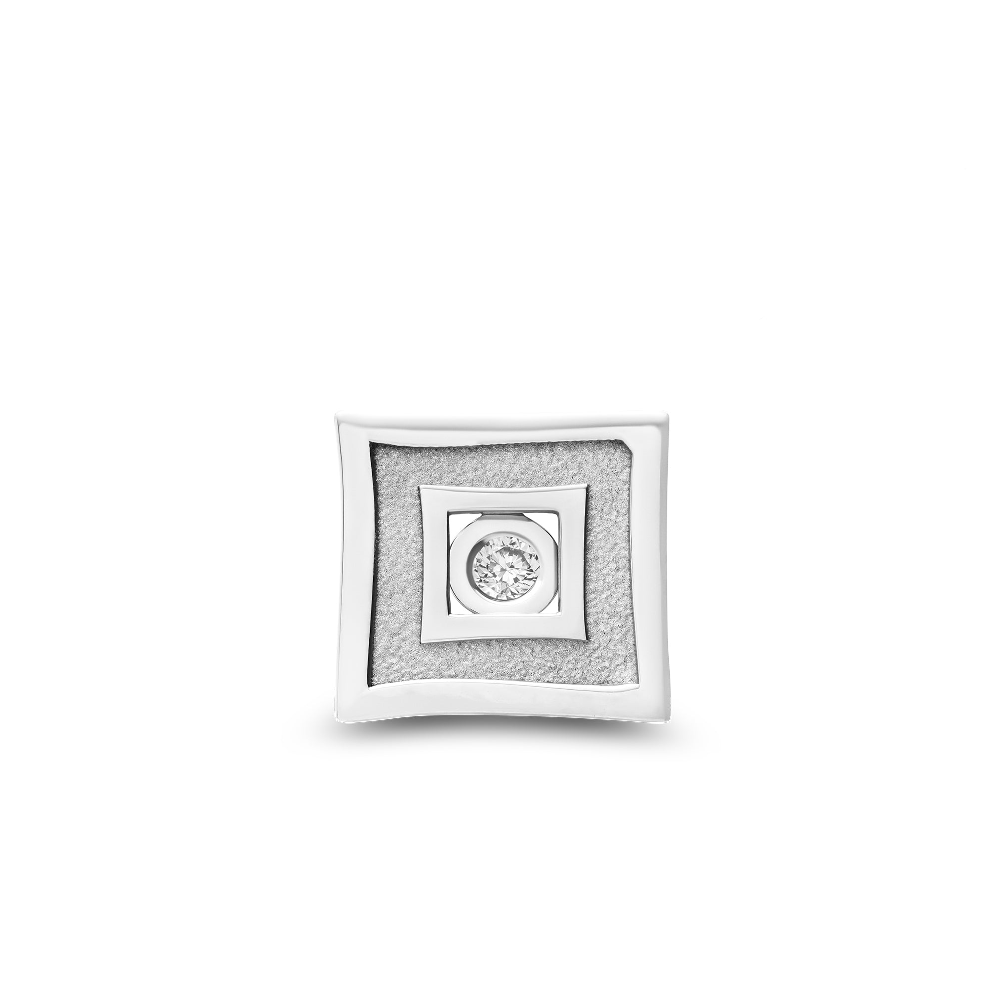 Pendentif astrée carré baby en or avec un diamant serti