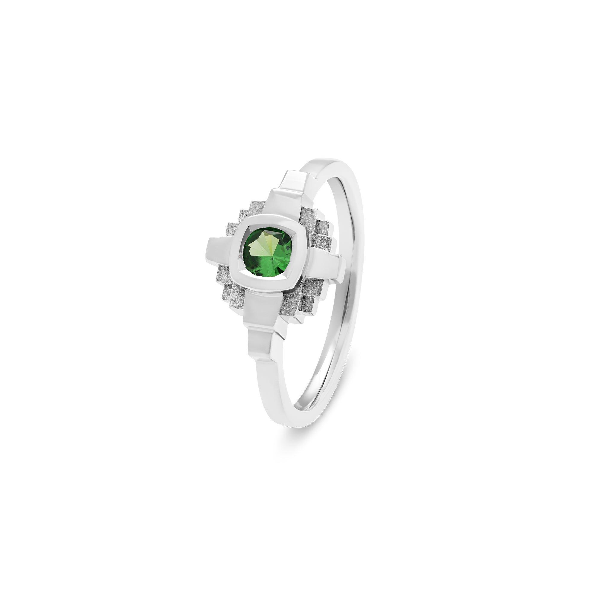Bague Esther Tsavorite verte 4 mm