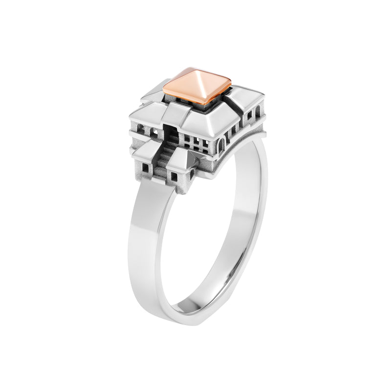 Bague Architecture Cite Carrée Small en or