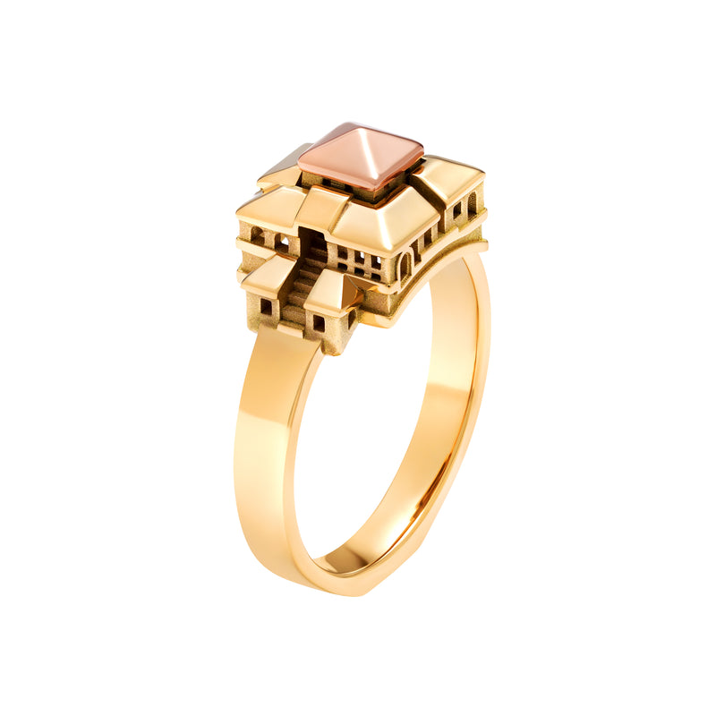 Bague Architecture Cite Carrée Small en or