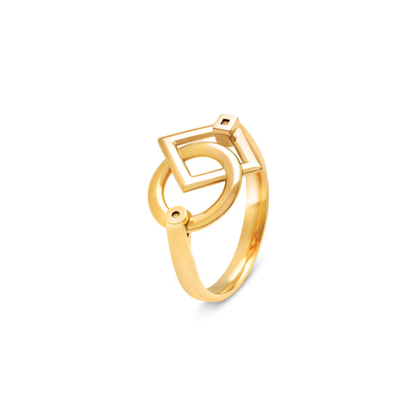 Bague inséparables medium en or