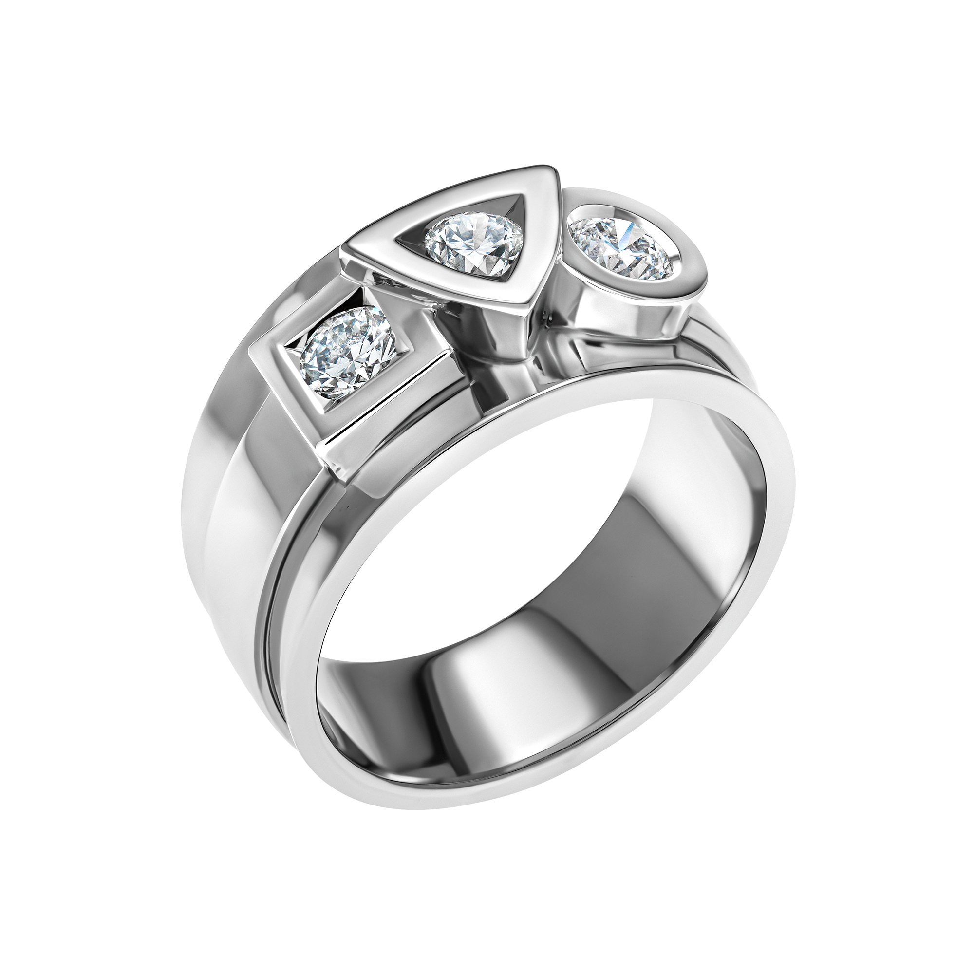 Ring Alchimie trilogy  Large 0.70 carat