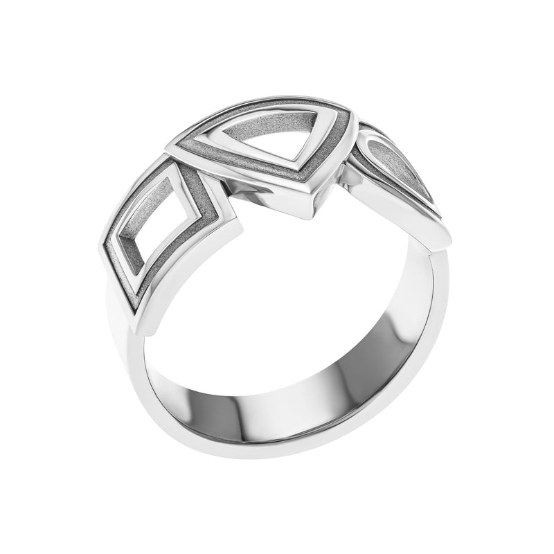 Bague Trilogie tout or