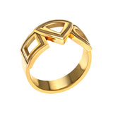 Bague Trilogie tout or