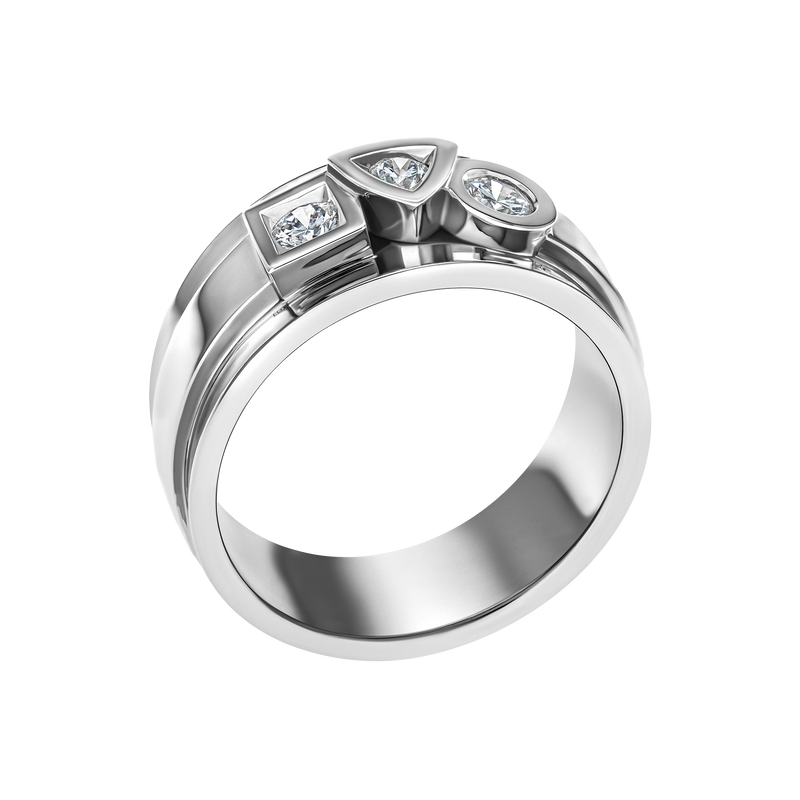 Ring Alchimie trilogy  Large 0.30 carat