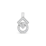 Pendentif Inséparables small en or et pavage diamants