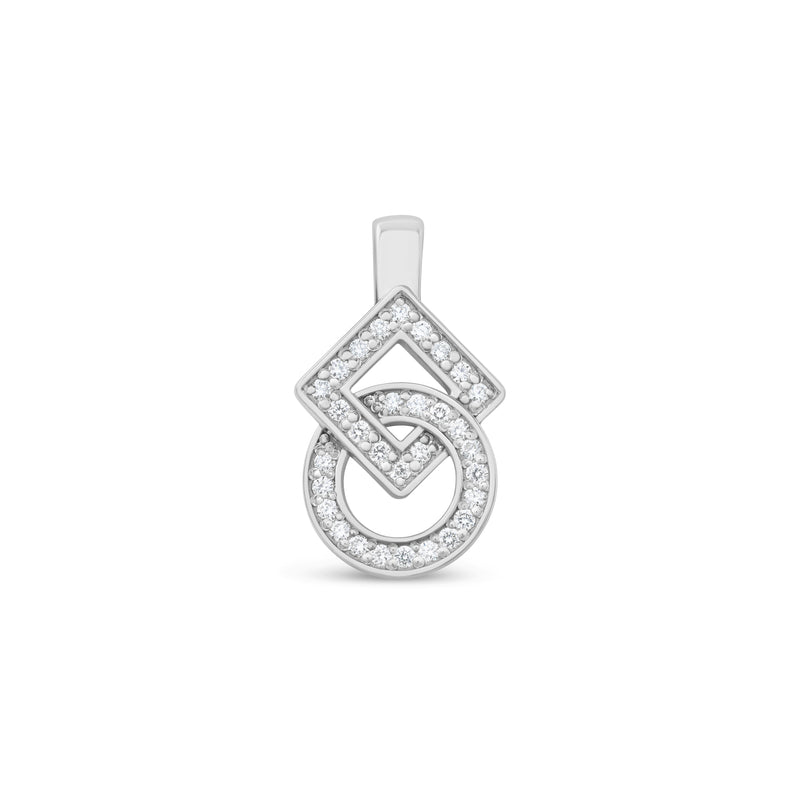Pendentif Inséparables small en or et pavage diamants
