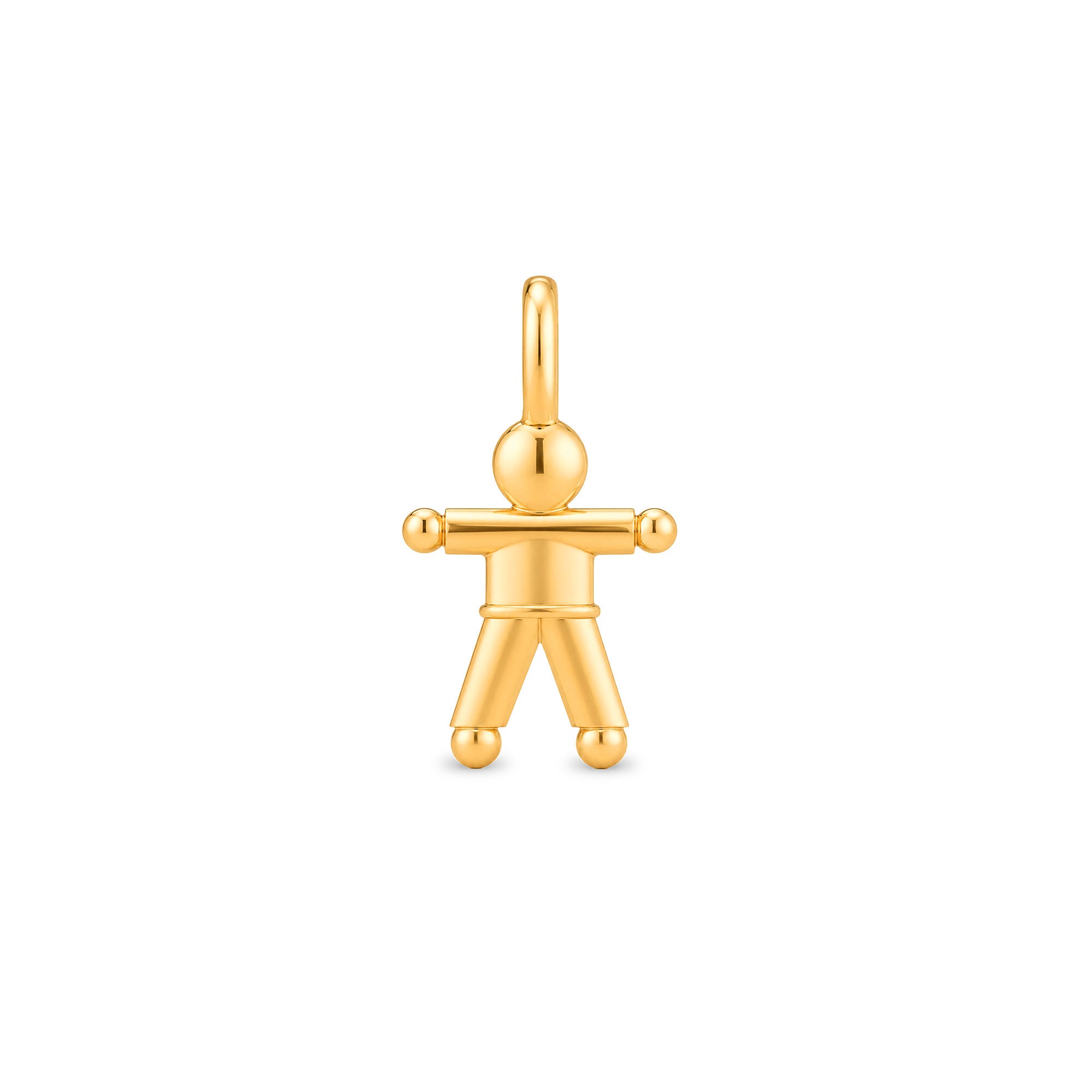 Little boy character pendant in gold Tournaire