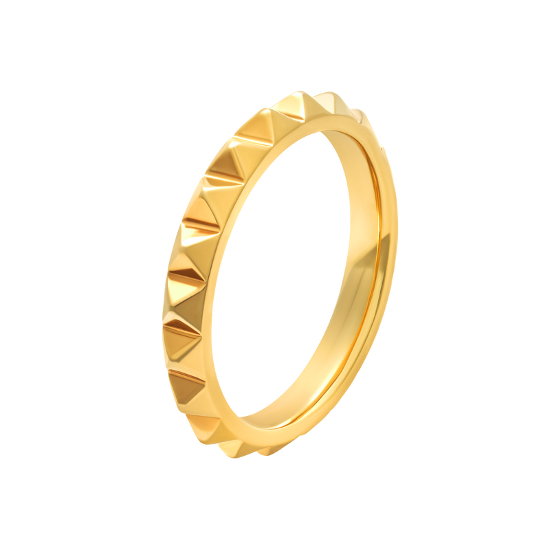 Bague anneau Triangles en or