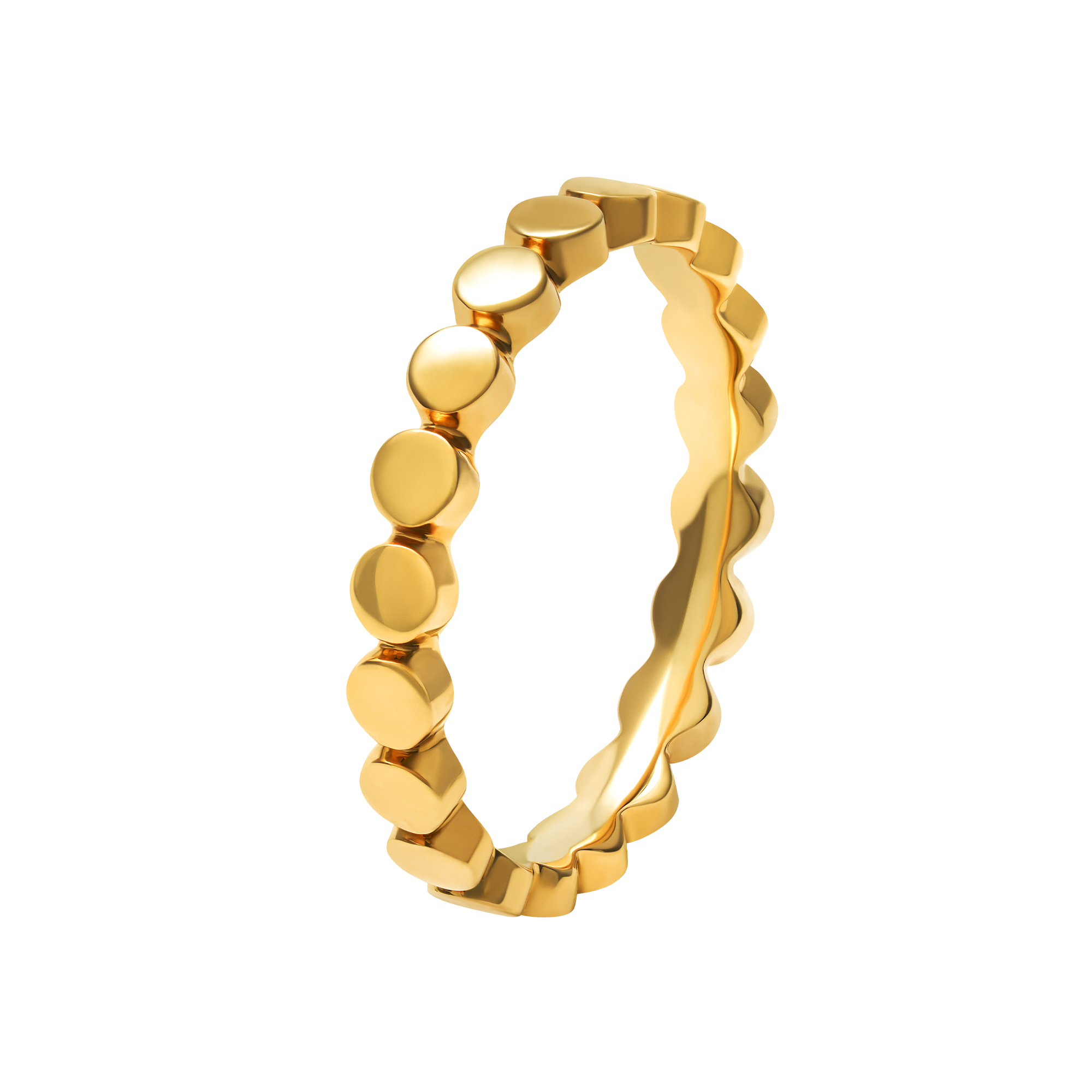 Gold Round Domes Ring