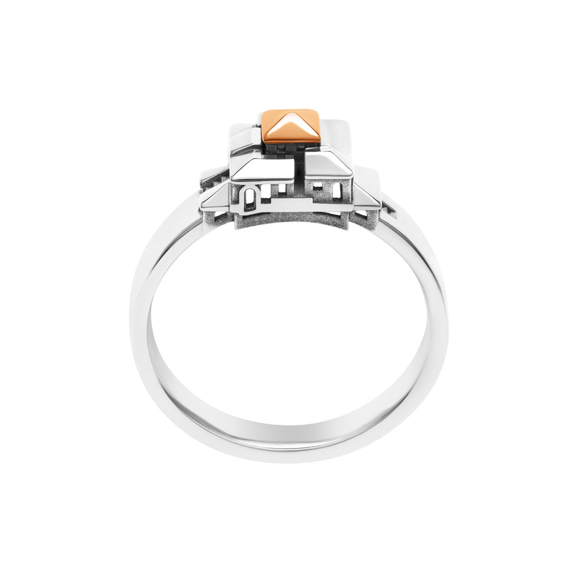 RING ARCHITECTURE CITÉ SQUARE BABY IN GOLD