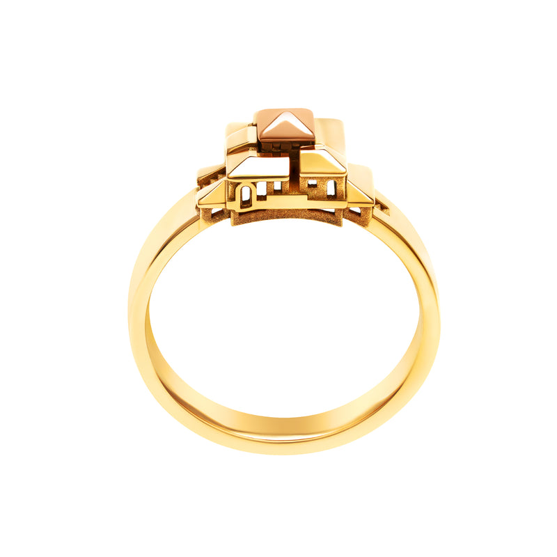 RING ARCHITECTURE CITÉ SQUARE BABY IN GOLD