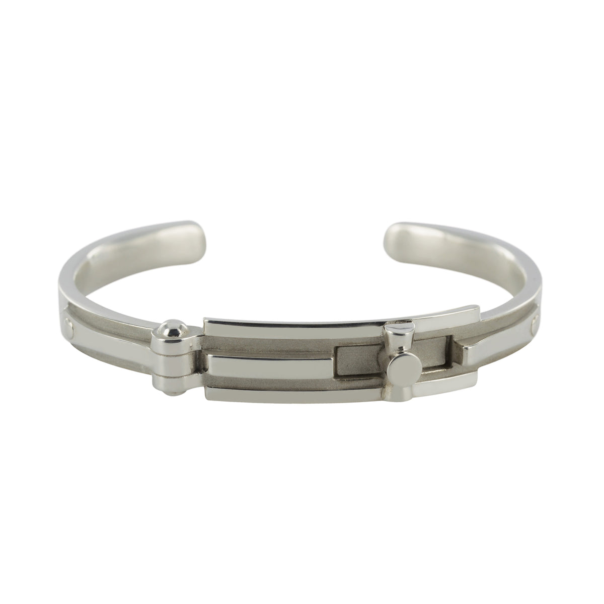 Bracelet Vintage Argenté Finement Gravé - Fermoir Clip, Style Tressé Rétro