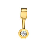 Pendentif Guirlande rond court diamant en or