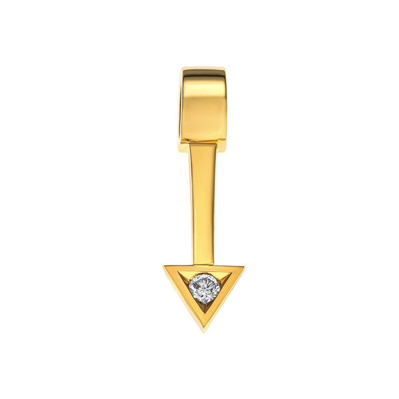 Pendentif Guirlande triangle long diamant en or