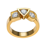 RING ALCHIMIE TRILOGY  0.90 CARAT TOURNAIRE GOLD AND DIAMONDS