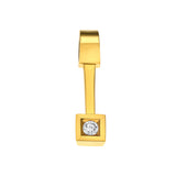 Pendentif Guirlande Carré long diamant en or