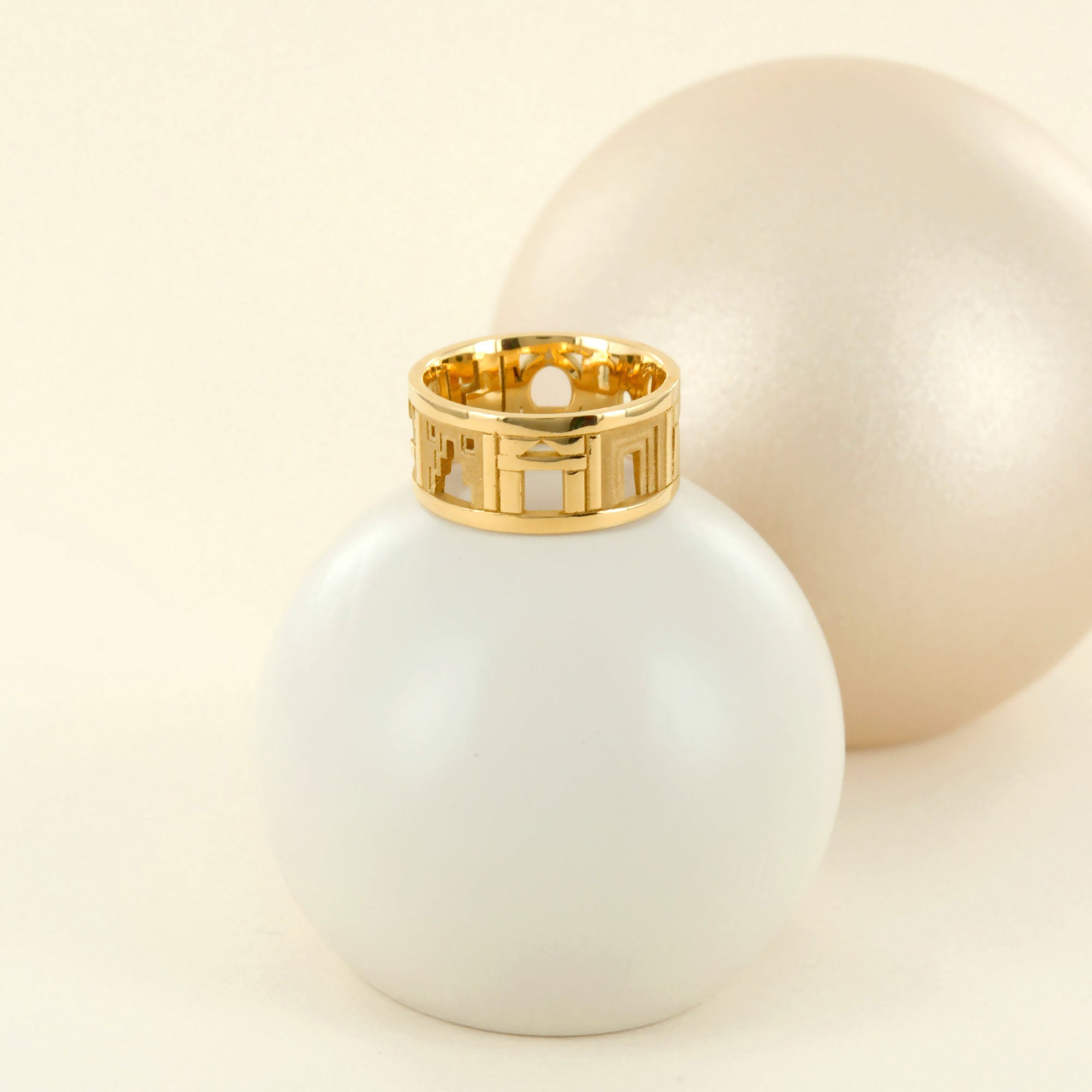 Anneau Porte du Temps en or jaune