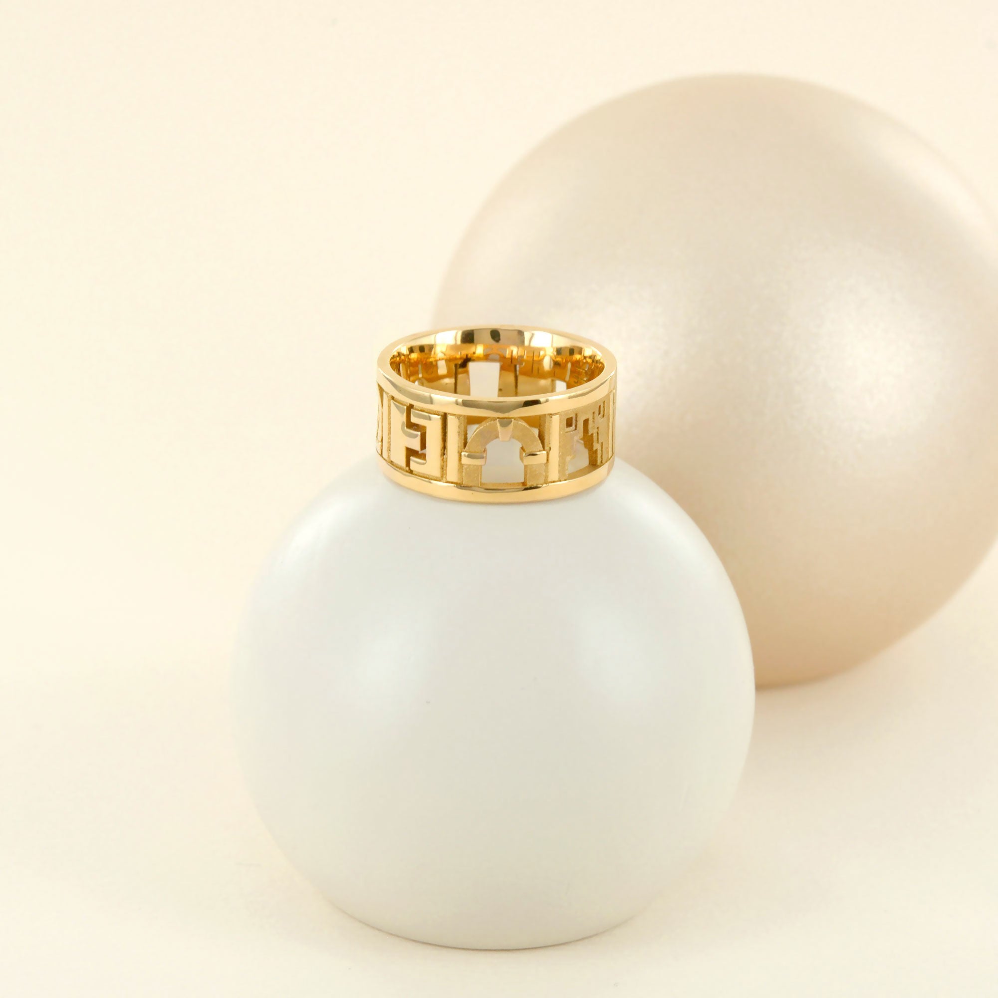 Anneau Porte du Temps en or jaune