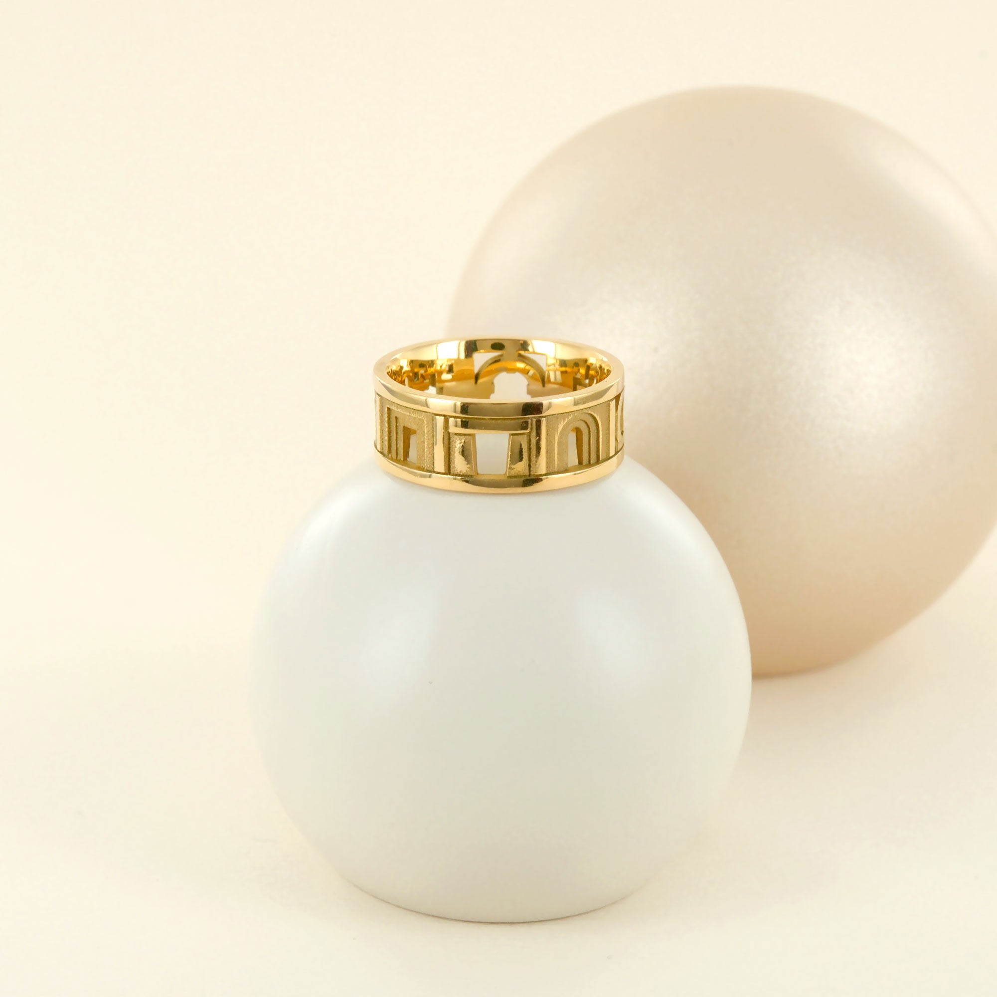 Anneau Porte du Temps en or jaune