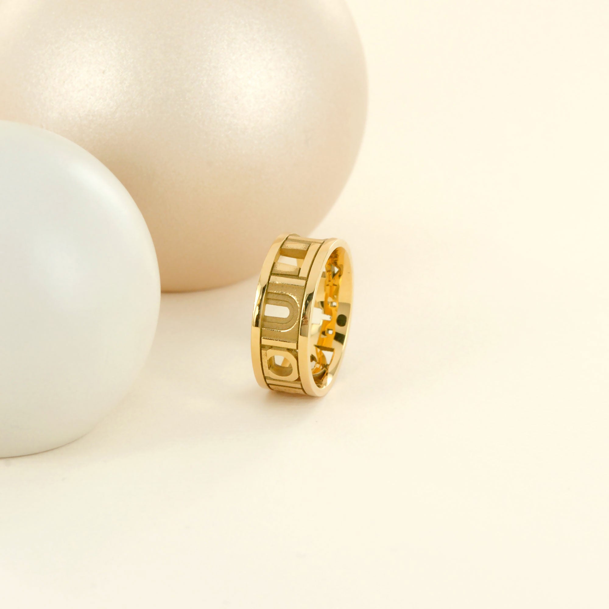 Anneau Porte du Temps en or jaune