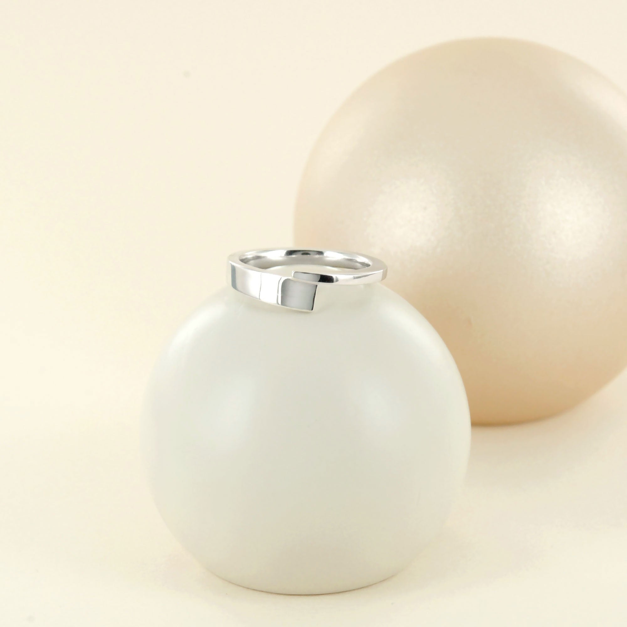 Alliance Toi & Moi en or blanc