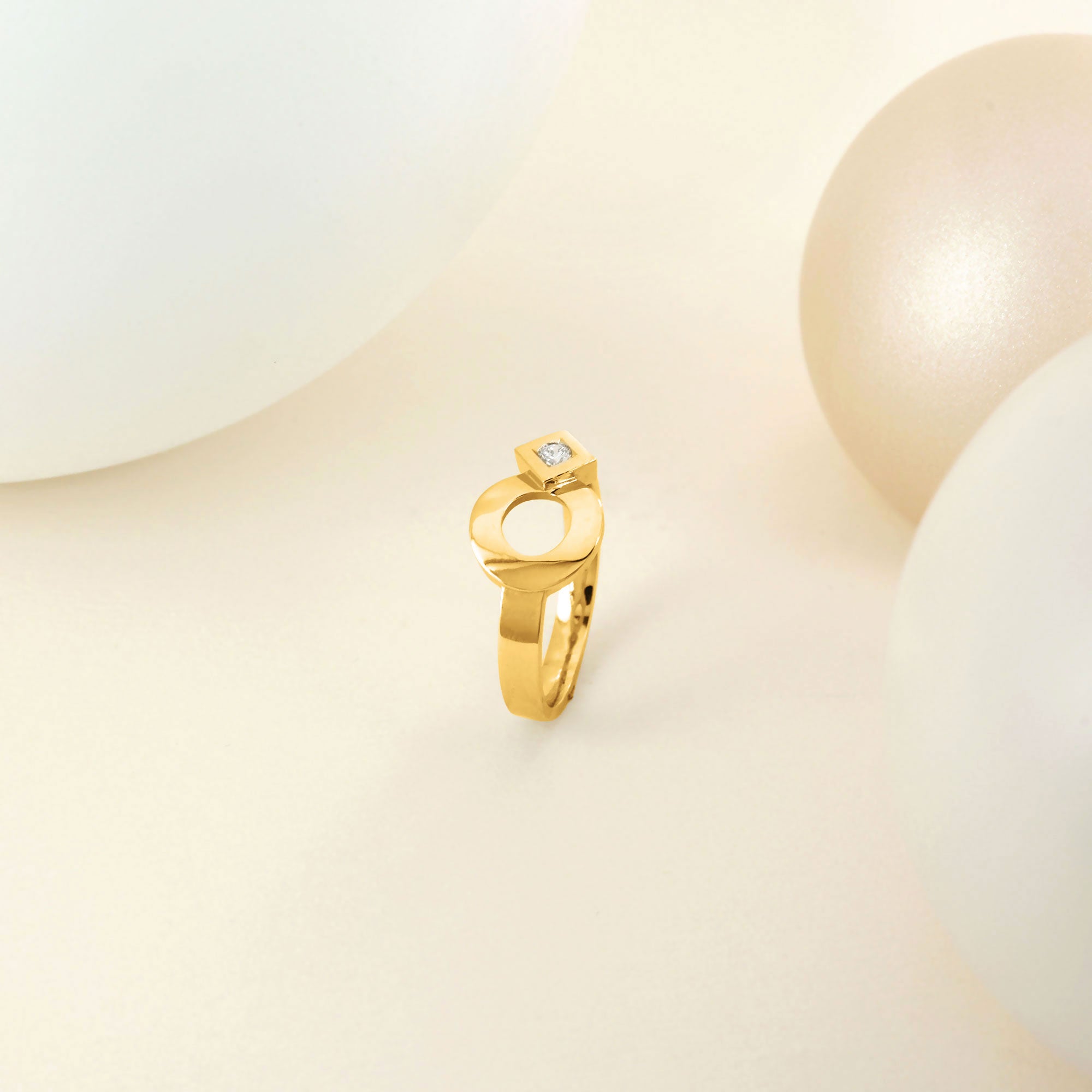 Bague Signes Eclipse or jaune et diamant