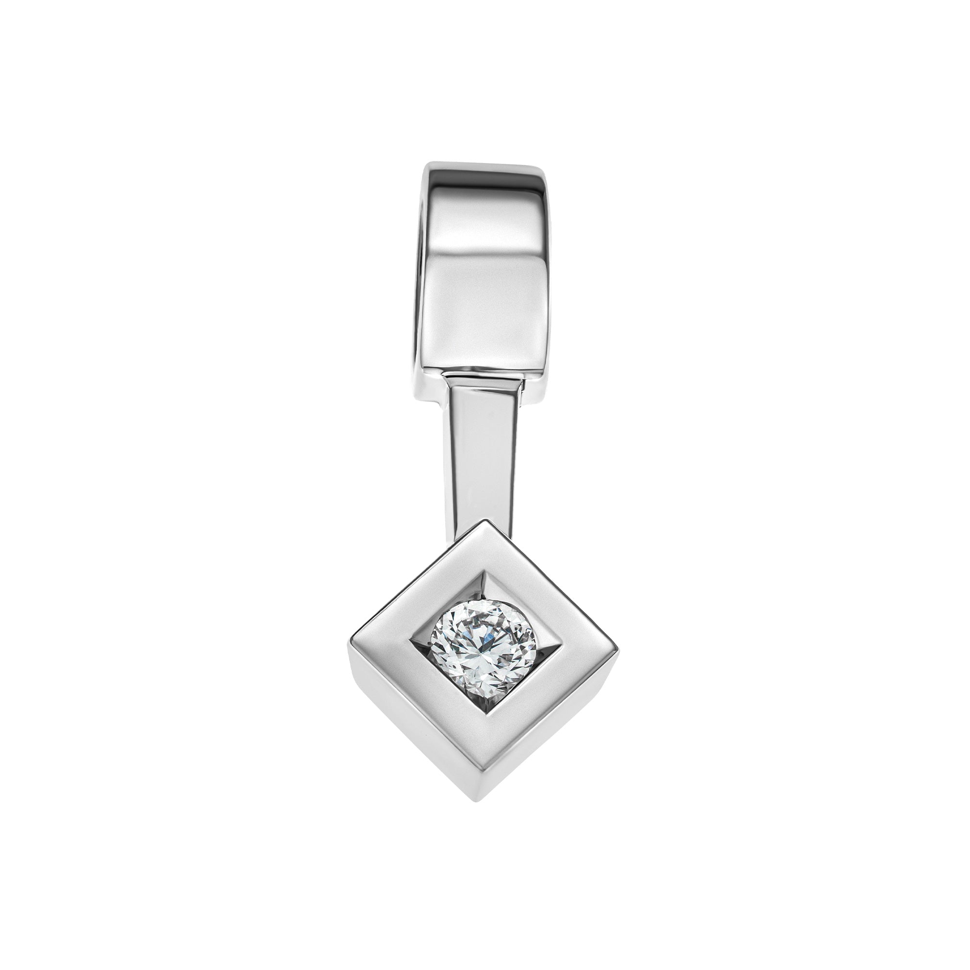 Pendentif Guirlande losange court diamant et or Tournaire