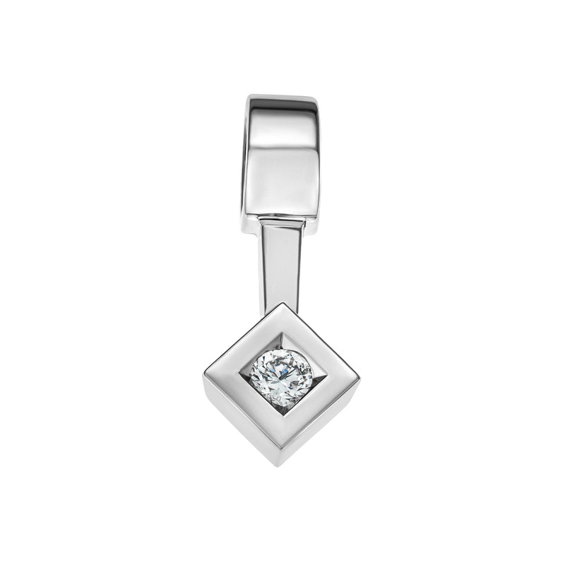Diamond and gold short diamond garland pendant Tournaire