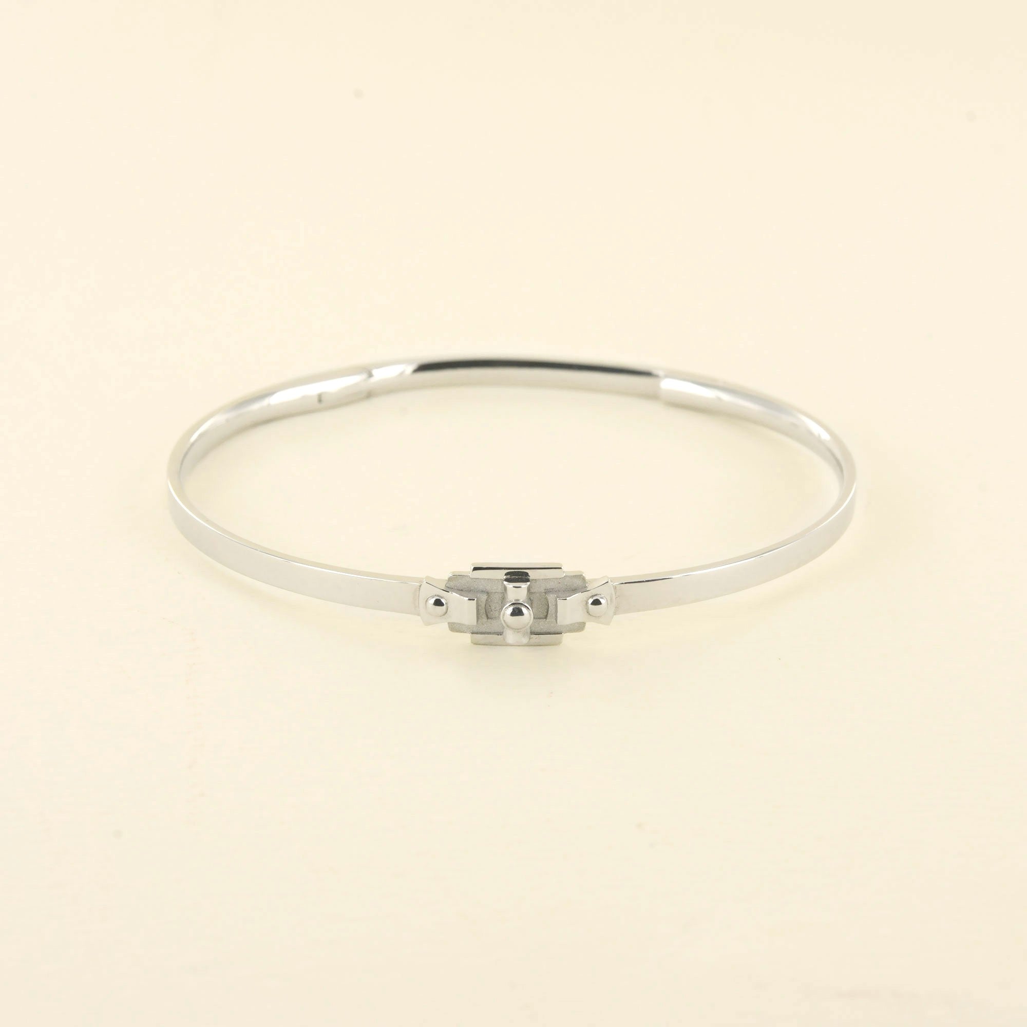 Bracelet jonc free en or blanc