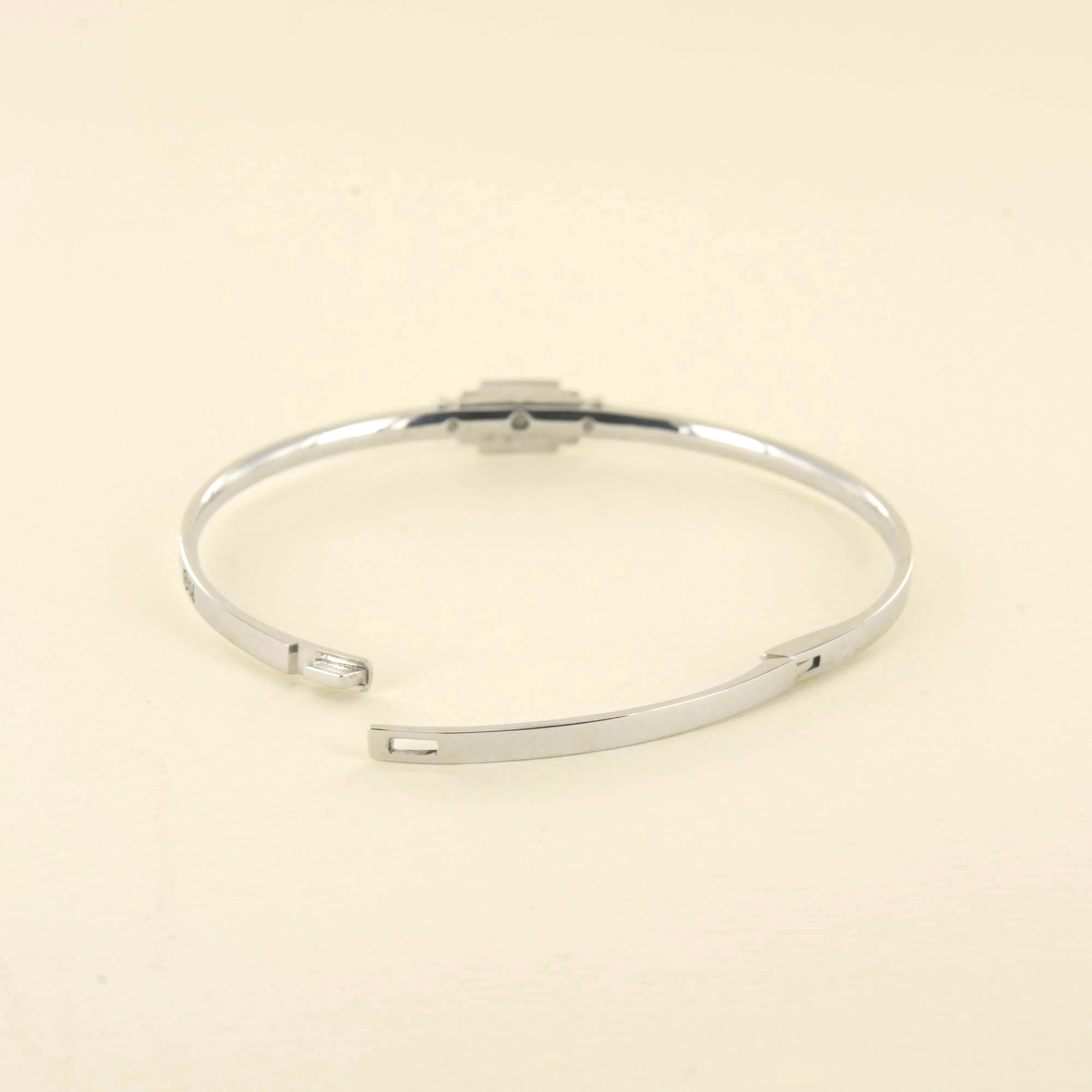 Bracelet jonc free en or blanc