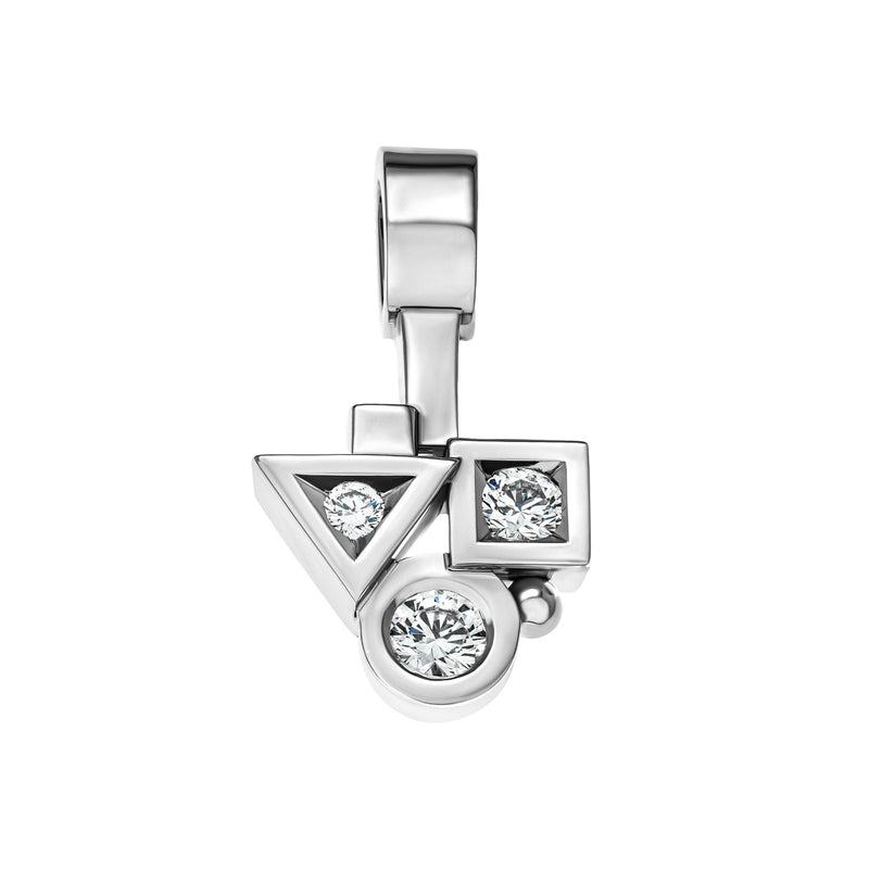 Pendentif Trilogie Cubisme Medium  diamants en or Tournaire