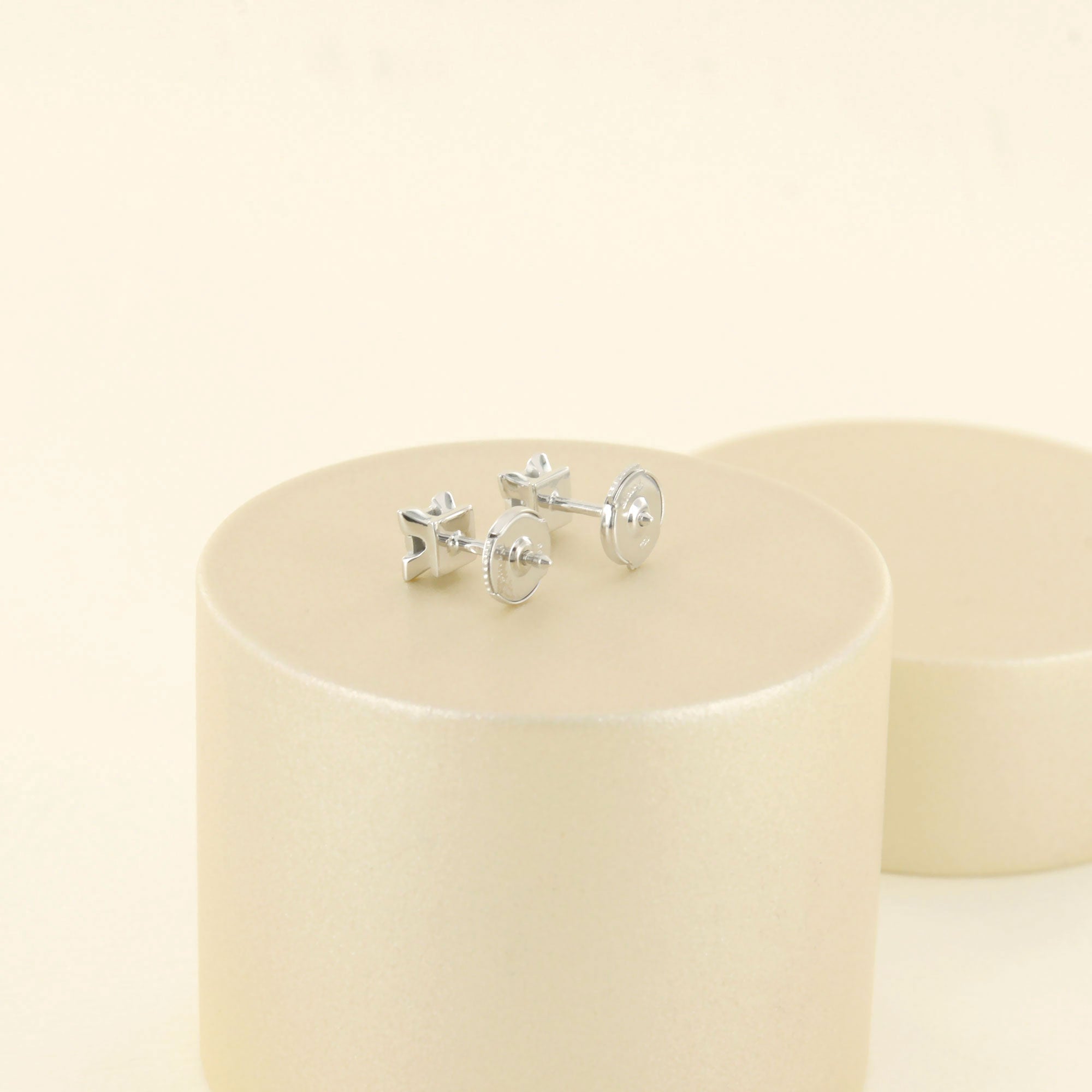 Boucles d'oreilles My Little White Stone en or blanc