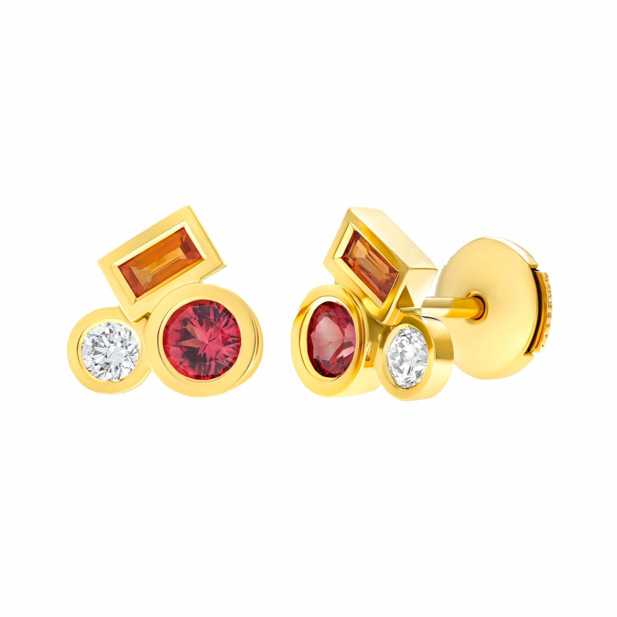 Boucles d'oreilles Marélie N°1 rouge-orangé