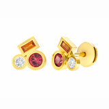 Earrings Marélie red-orange