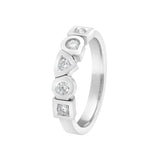Alliance Alchimie small avec 5 diamants en or