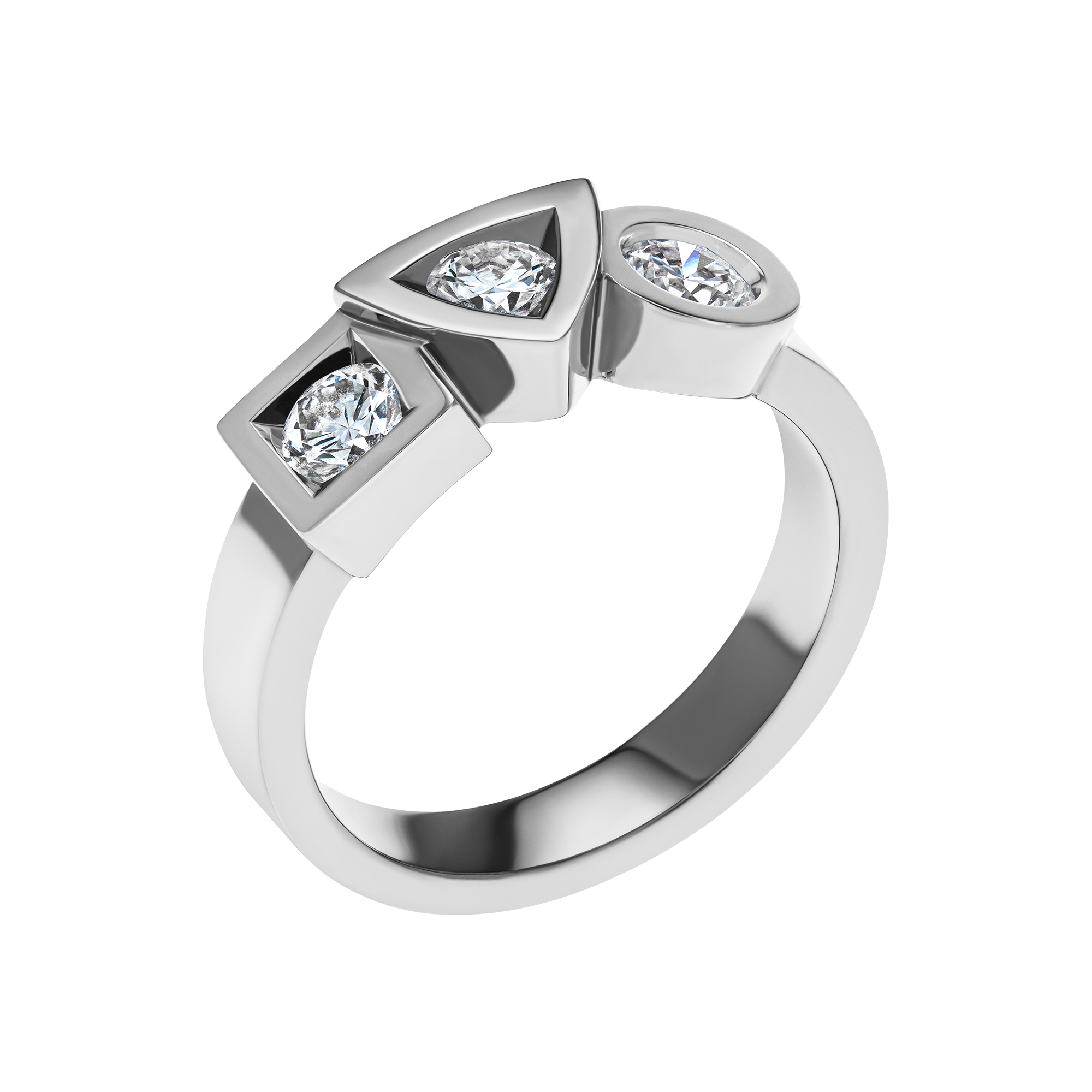 Bague Alchimie Trilogie 0,70 carat Tournaire or et diamants
