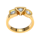 Bague Alchimie Trilogie 0,70 carat Tournaire or et diamants