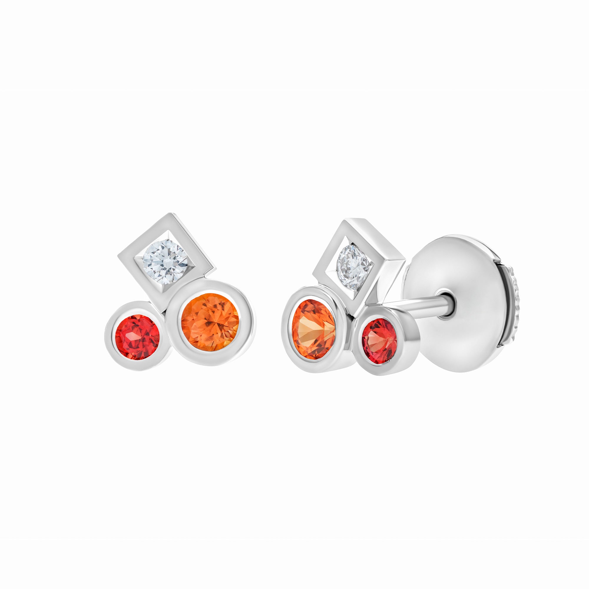 Boucles d'oreilles Marélie XS Trilogie Orange