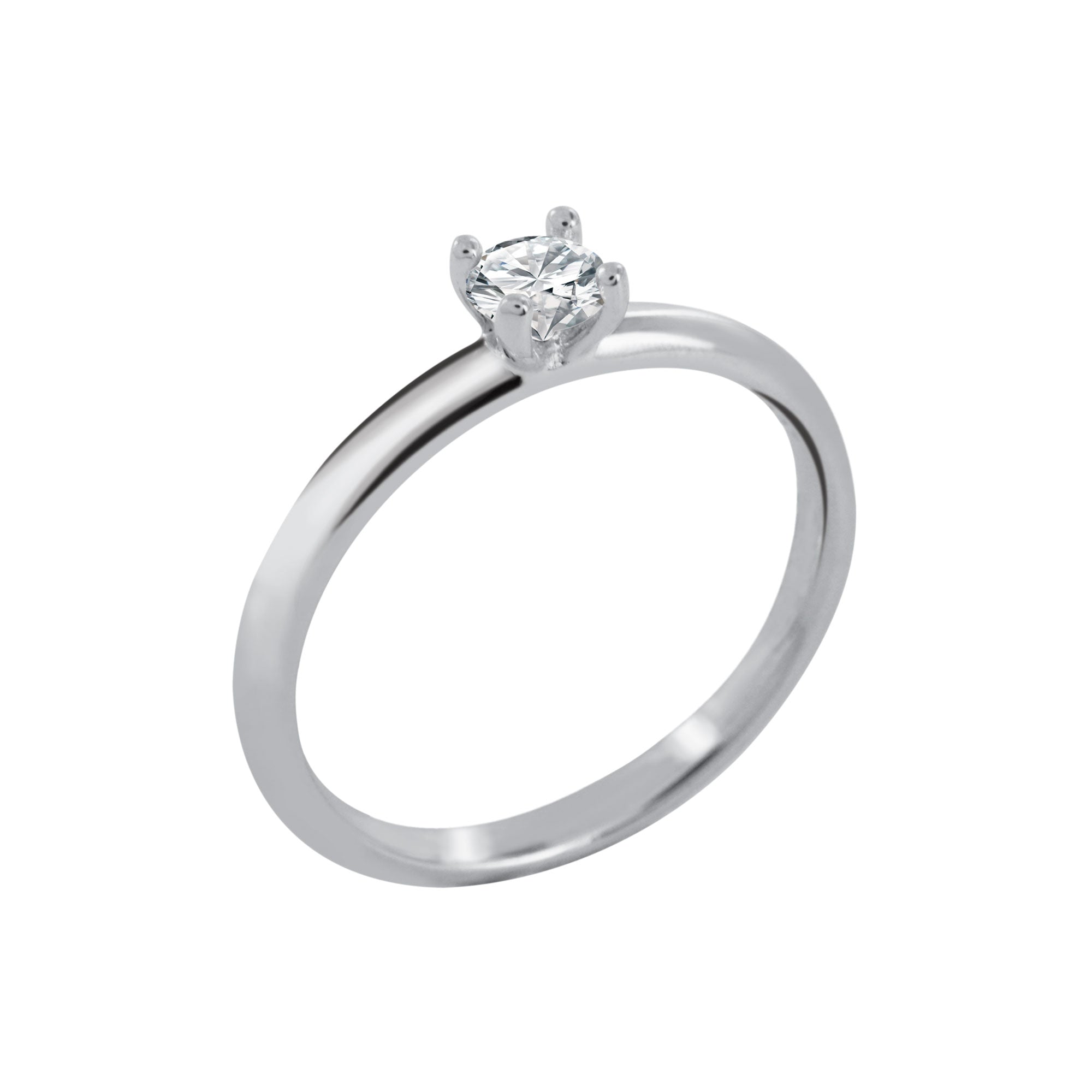 Bague Solitaire 4 Griffes Diamant