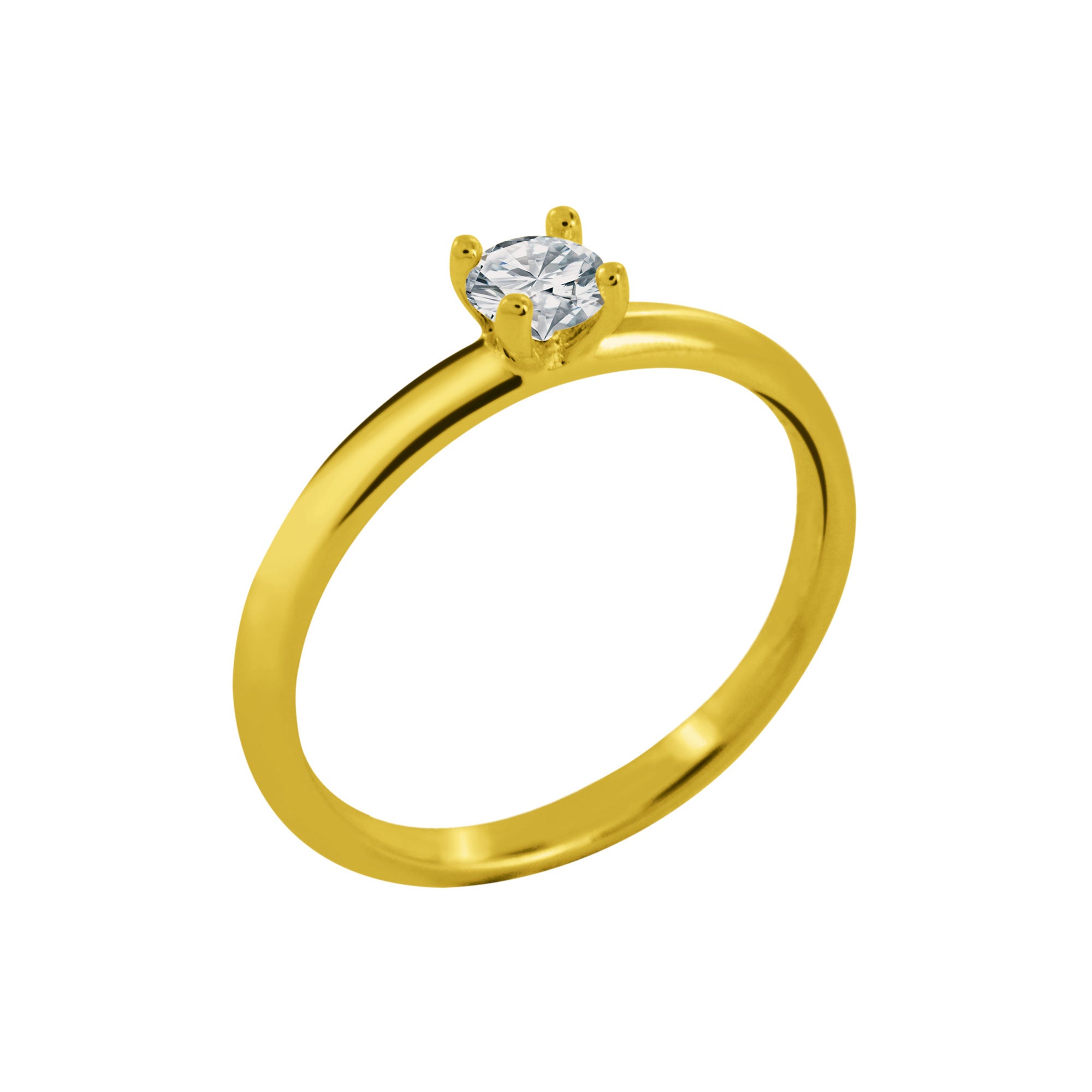 Bague Solitaire 4 Griffes Diamant