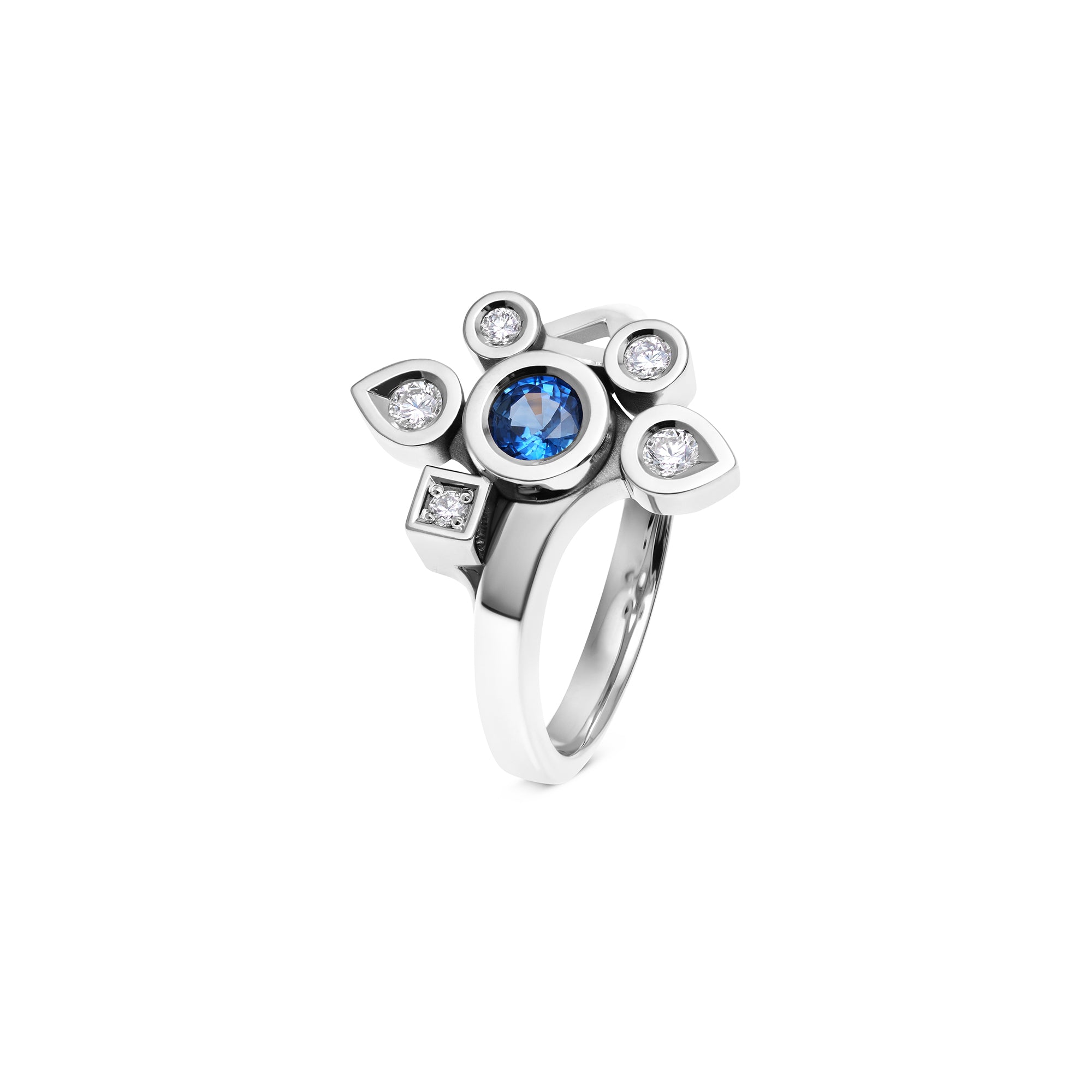 Bague Daisy medium saphir et diamants