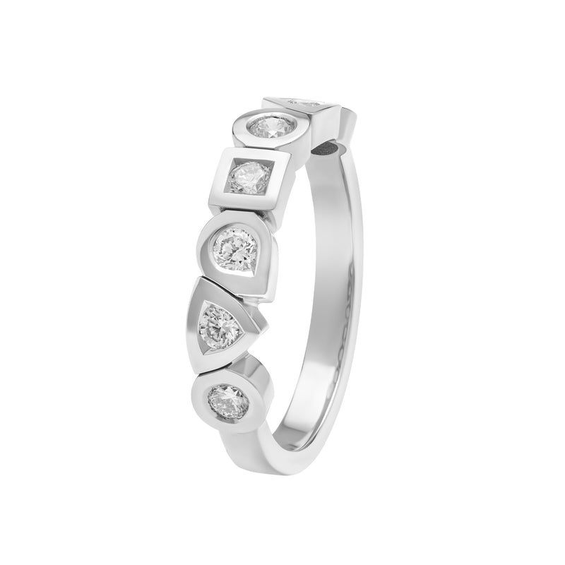 Alliance Alchimie small avec 7 diamants en or