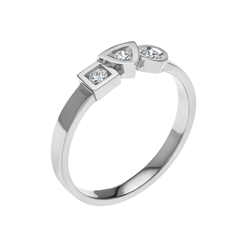 Ring Alchimie trilogy  0.15 carat